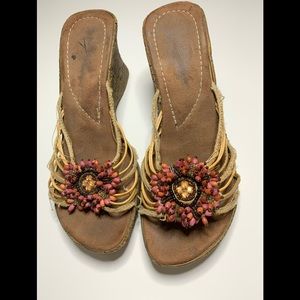 Ladies wedge shoes. sandals